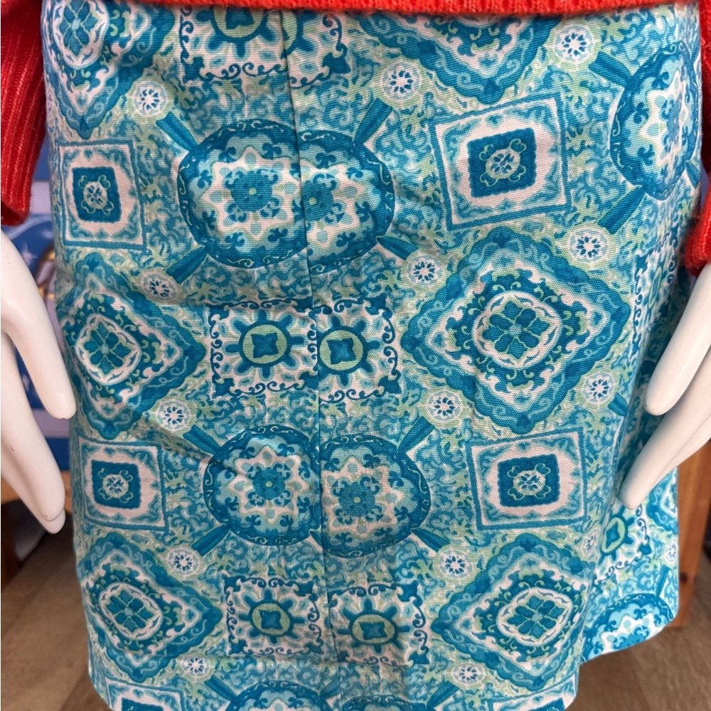 Talbots Teal and Navy Skirt